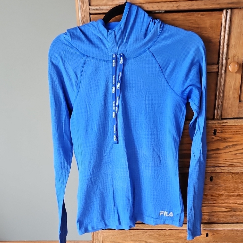 👟 Fila Sport Running Bright Blue Hoodie Top Size M